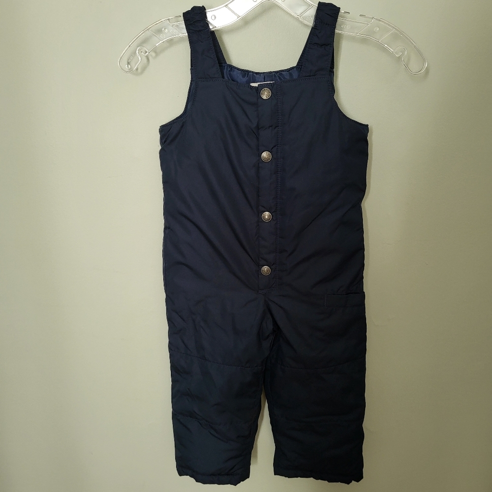 Old Navy Boy's Unisex Toddler 2T 2A Snowbib Suit Navy Blue‎